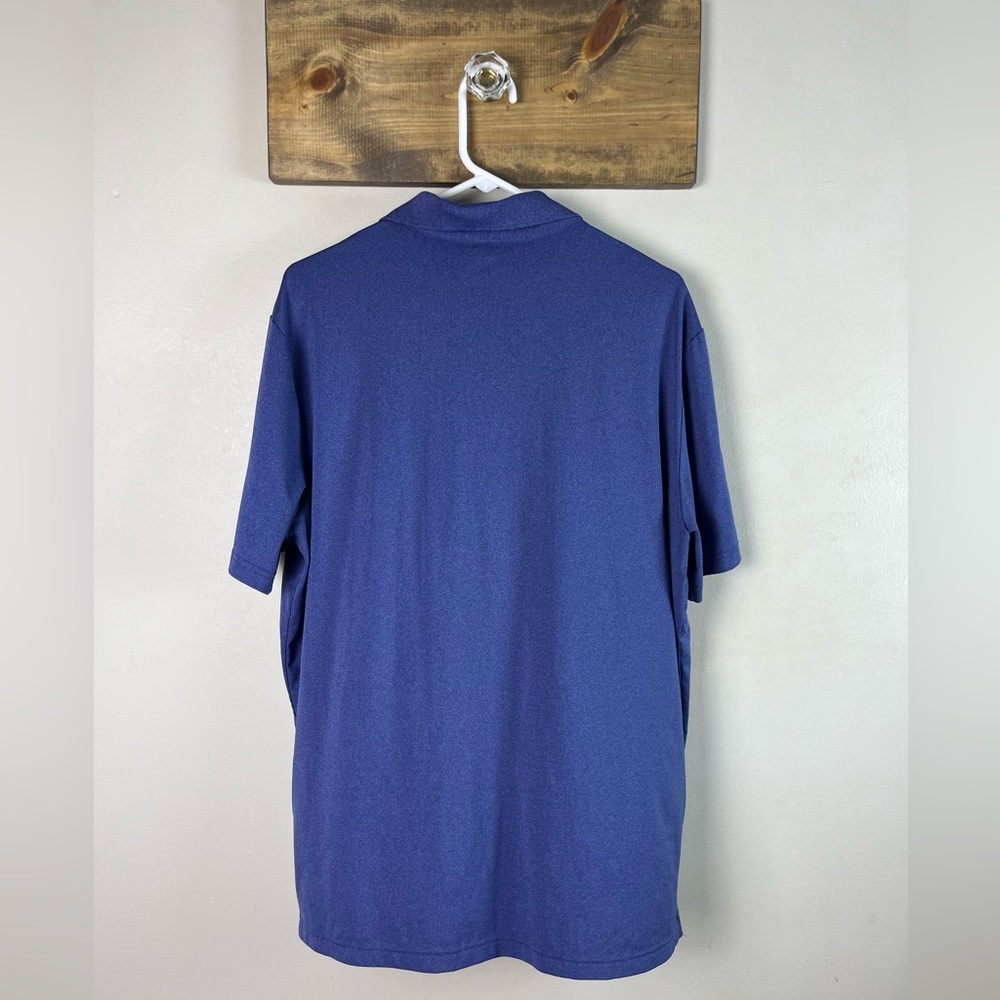 Polo Ralph Lauren Performance Size Large Heathered Blue Polo Shirt w/ White Pony - Picture 2 of 5